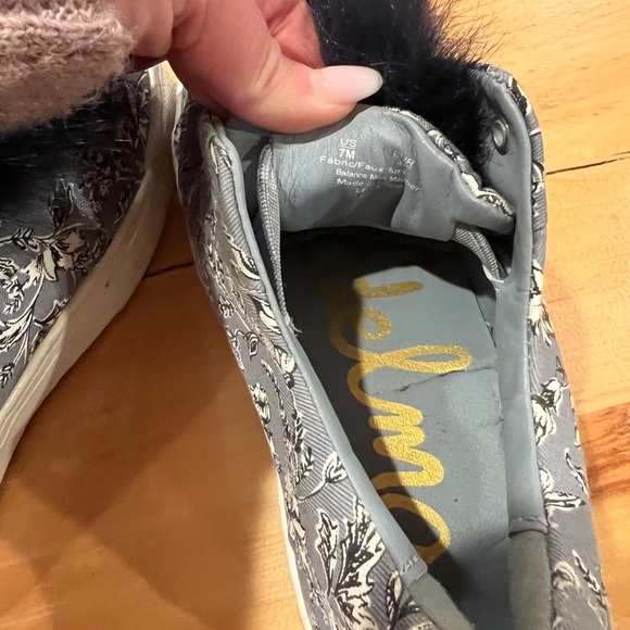 Sam Edelman Floral Leya Pom Laceless Sneaker - Picture 6 of 6